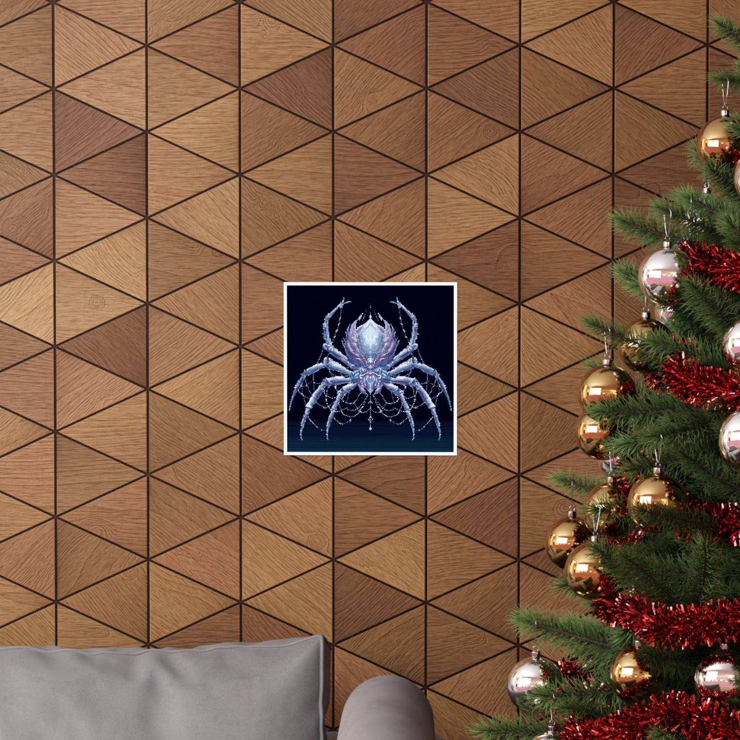 Elegant Spider Art Print, Gothic Wall Decor, Home Office Art, Halloween Decor, Dark Aesthetic Poster, Gift for Horror Fans