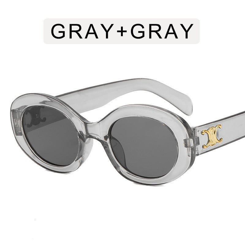 Retro Oval Frame Sunglasses New Macaron Small Frame Sunglasses Fashion Trend Sunglasses