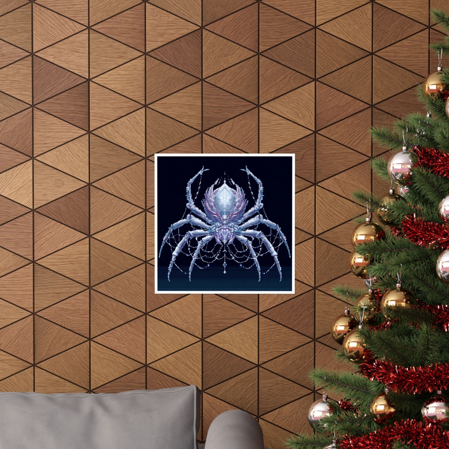 Elegant Spider Art Print, Gothic Wall Decor, Home Office Art, Halloween Decor, Dark Aesthetic Poster, Gift for Horror Fans