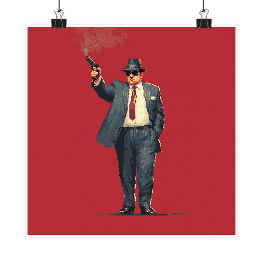 Vintage Gangster Art Poster, Stylish Wall Decor for Home and Office, Retro Aesthetic, Ideal Gift for Movie Lovers, Cinematic Wall Art
