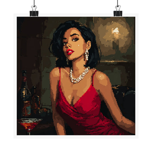 Elegant Matte Vertical Posters, Vintage Art Decor, Wall Art for Living Room, Glamorous Home Decor, Valentine's Day Gift