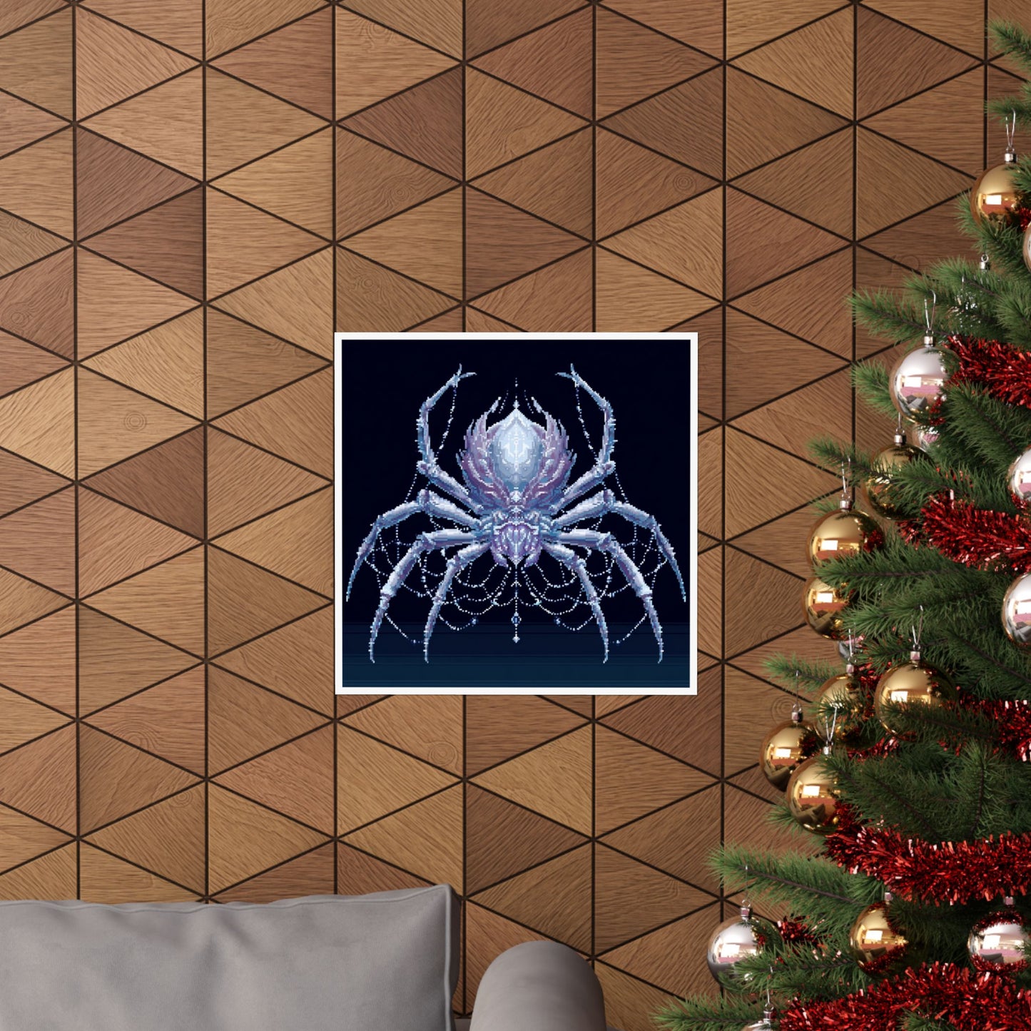 Elegant Spider Art Print, Gothic Wall Decor, Home Office Art, Halloween Decor, Dark Aesthetic Poster, Gift for Horror Fans