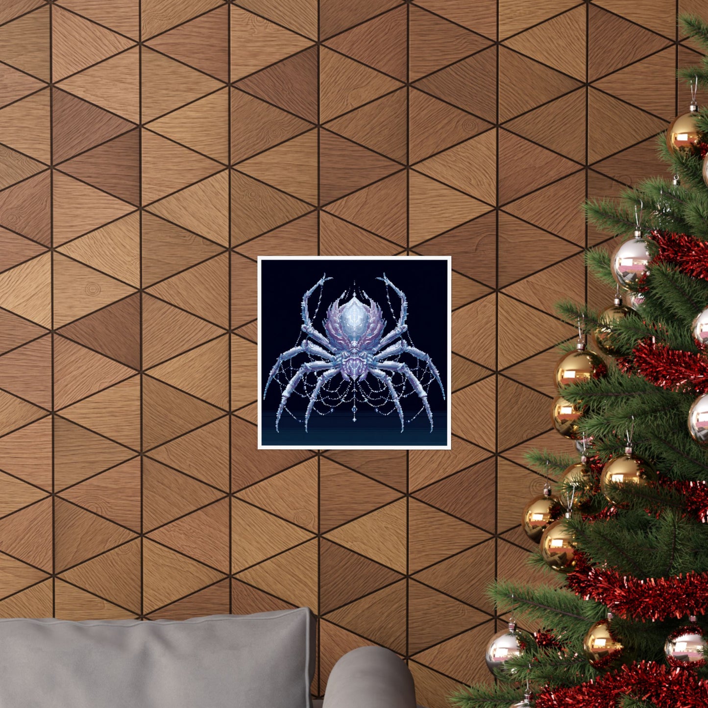 Elegant Spider Art Print, Gothic Wall Decor, Home Office Art, Halloween Decor, Dark Aesthetic Poster, Gift for Horror Fans