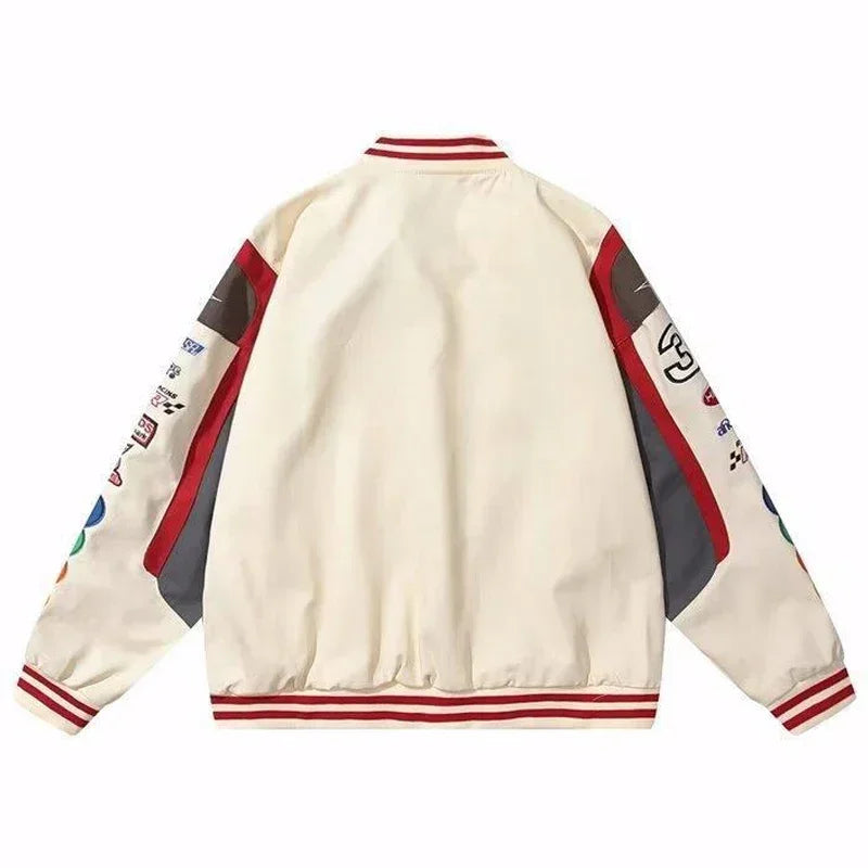 Embroidery Motorcycle Street Racing Varsity Outwear