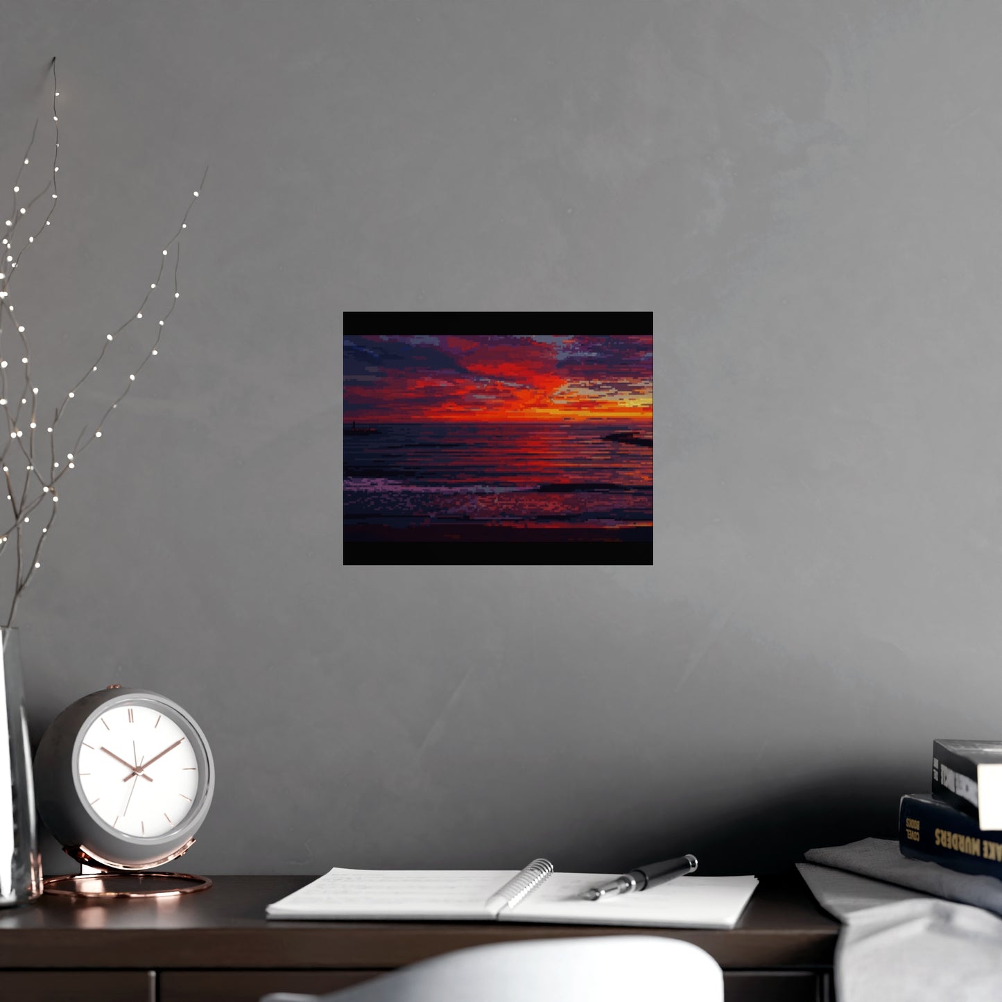 Sunset Matte Wall Posters, Colorful Beach Art Prints, Home Decor, Office Inspiration, Gift for Ocean Lovers, Vibrant Wall Decor