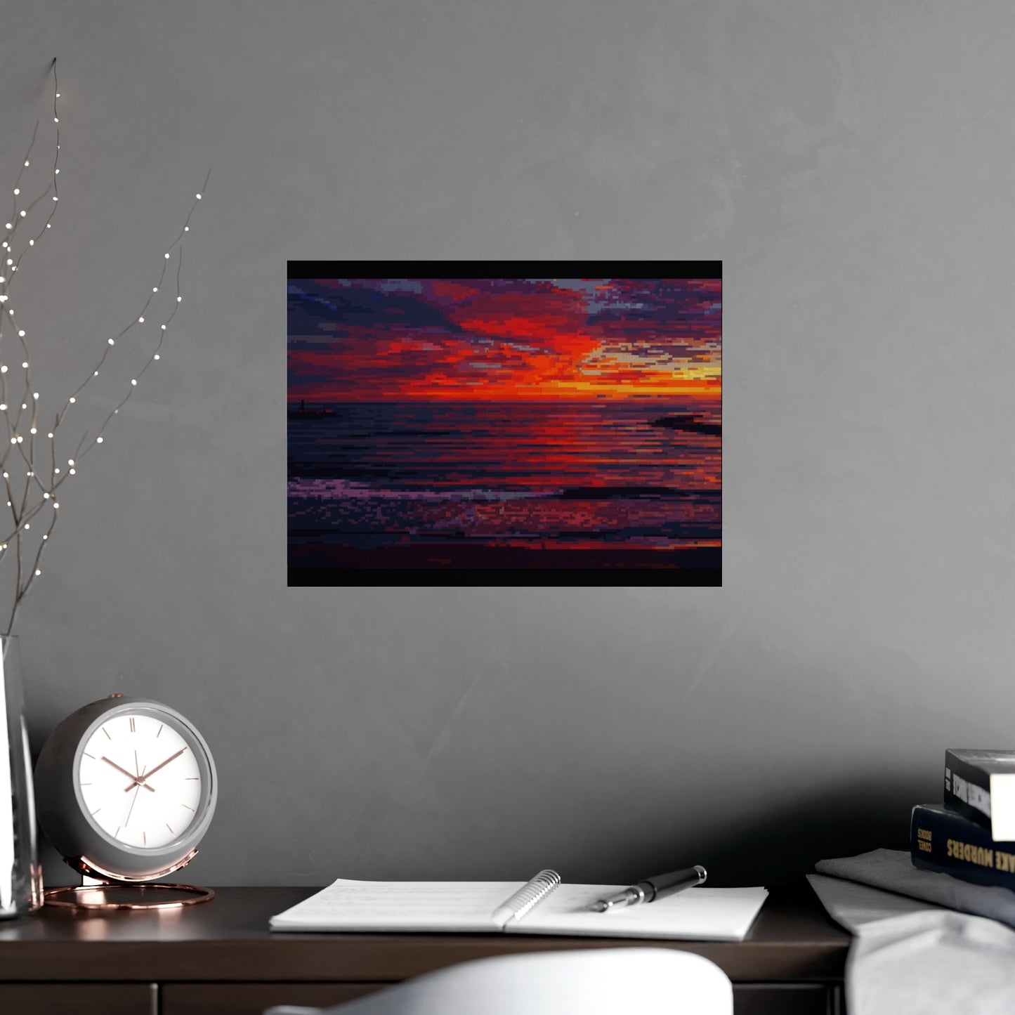 Sunset Matte Wall Posters, Colorful Beach Art Prints, Home Decor, Office Inspiration, Gift for Ocean Lovers, Vibrant Wall Decor