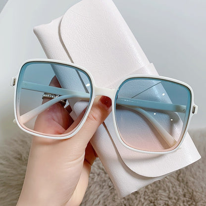 Rice nail square sunglasses Women's shades gradient trend UV protection
