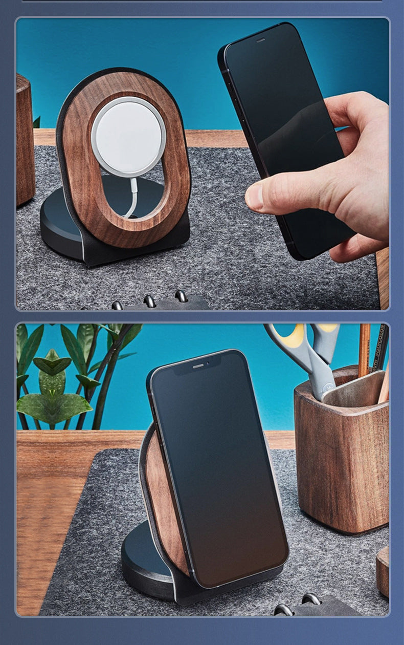 Walnut Wireless Magnetic Charger