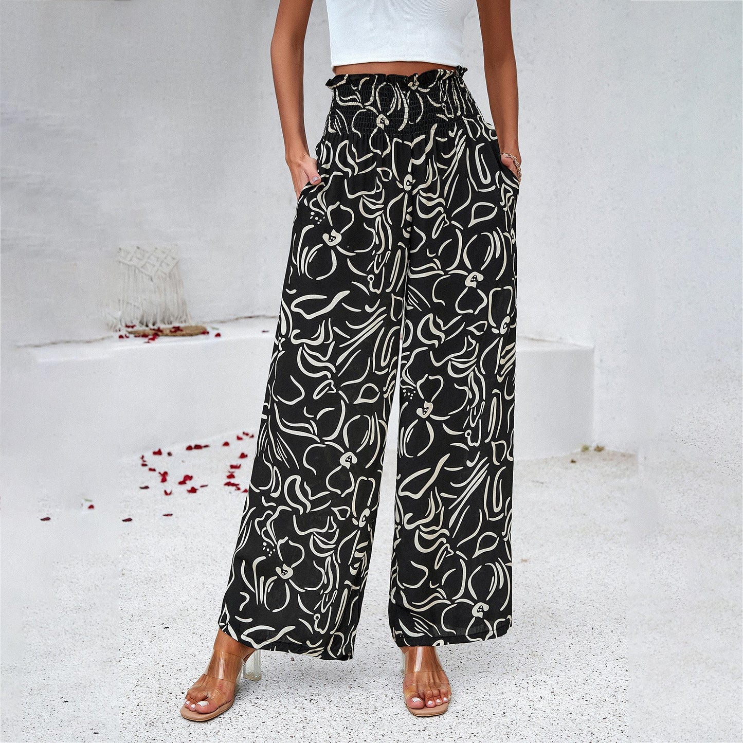 elegance printed slacks