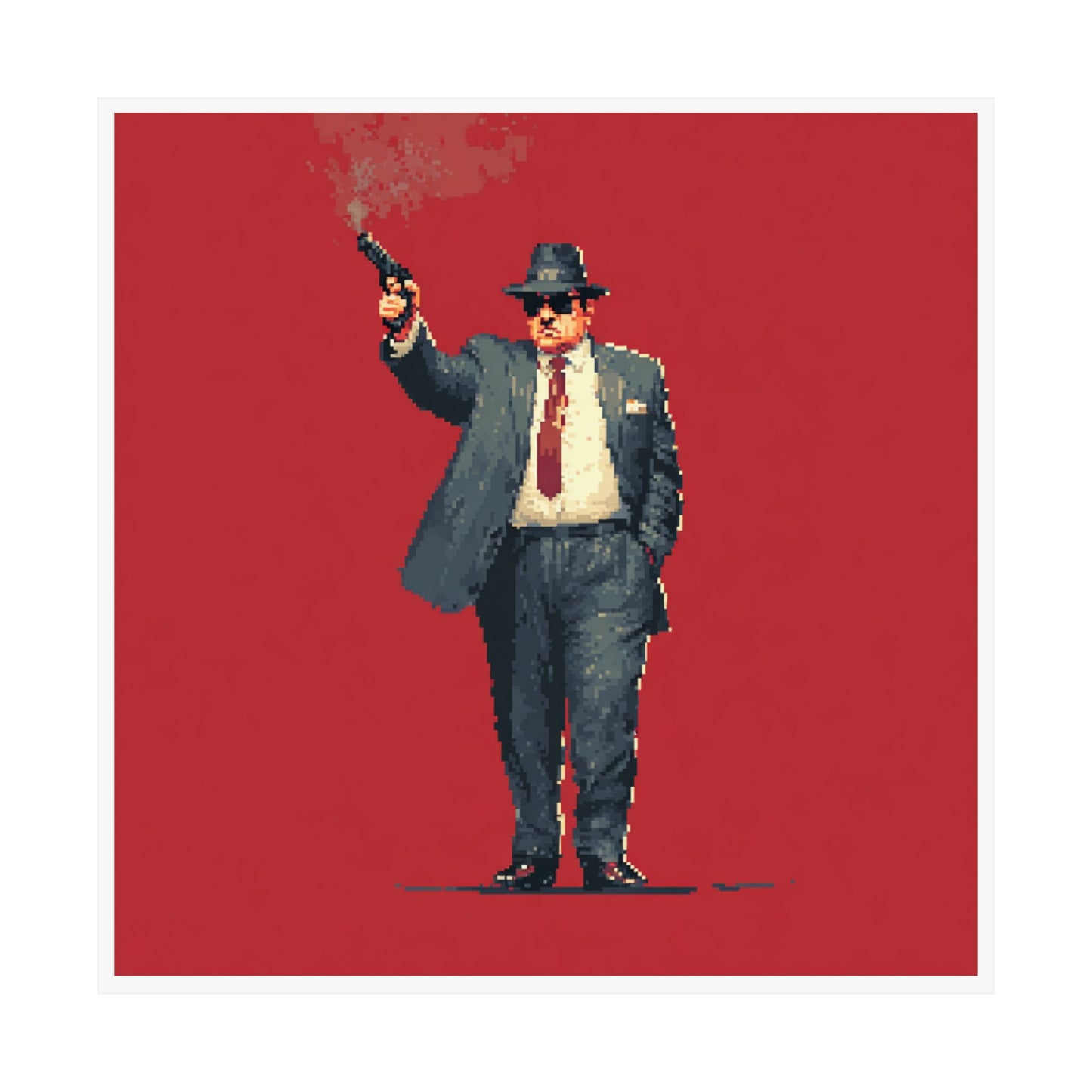 Vintage Gangster Art Poster, Stylish Wall Decor for Home and Office, Retro Aesthetic, Ideal Gift for Movie Lovers, Cinematic Wall Art
