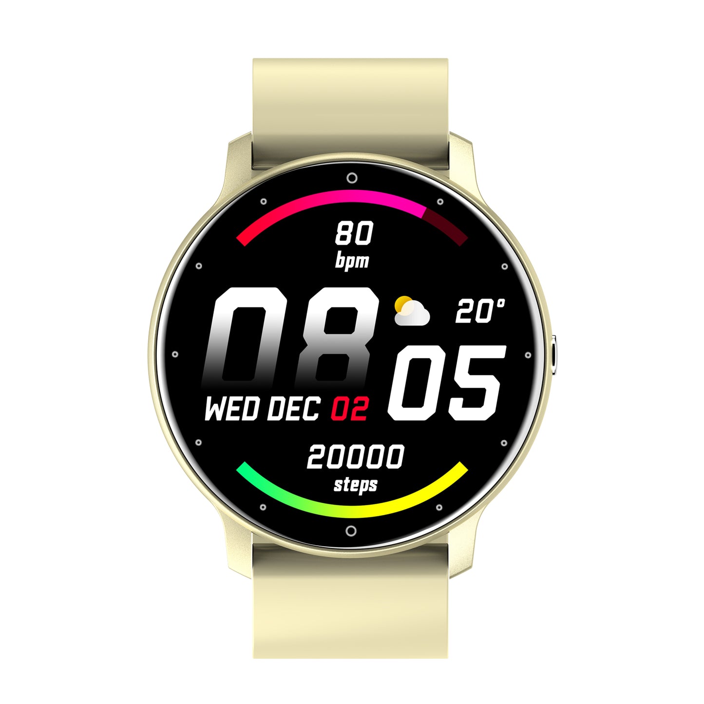 New ZL02D Smart Watch Heart Rate Blood Pressure Sleep Meter Step Circular Screen Sports Ladies Men's Watch Ring