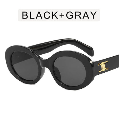 Retro Oval Frame Sunglasses New Macaron Small Frame Sunglasses Fashion Trend Sunglasses