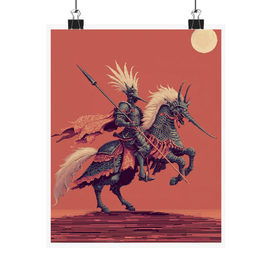 Epic Knight Art Prints, Matte Vertical Posters for Home Decor, Medieval Wall Art, Fantasy Themed Gift, Gothic Room Decor