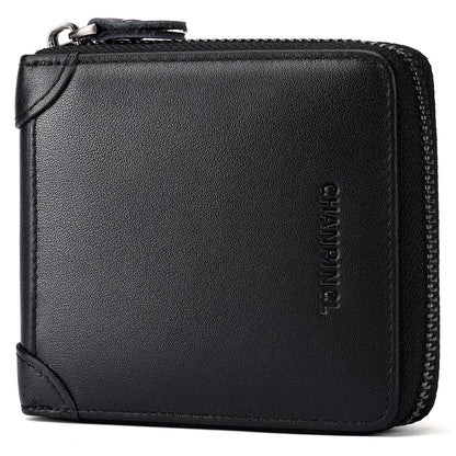 Leather Zipper Wallet