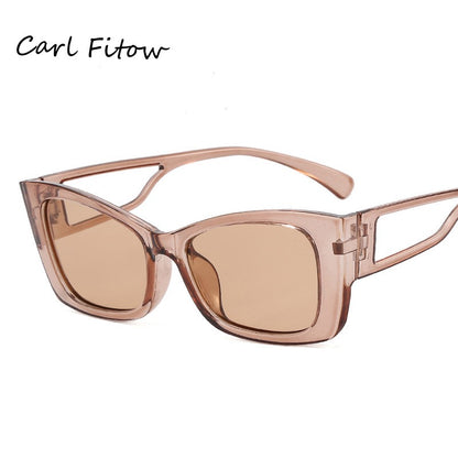 Small frame cat eye hollowed out sunglasses ins internet celebrity fashion street photo sunglasses Spicy girl personality retro sunglasses trend