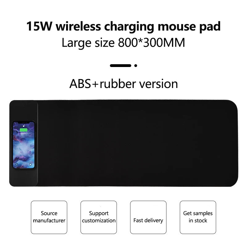 15W wireless charging mouse pad