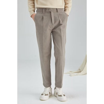 Spring and Autumn Season Boys' Suit Pants Straight Tube Loose Long Pants Men's Business High Street Casual Loose Pants
