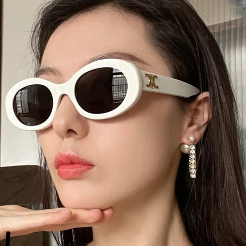 Retro Oval Frame Sunglasses New Macaron Small Frame Sunglasses Fashion Trend Sunglasses