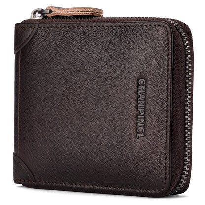 Leather Zipper Wallet