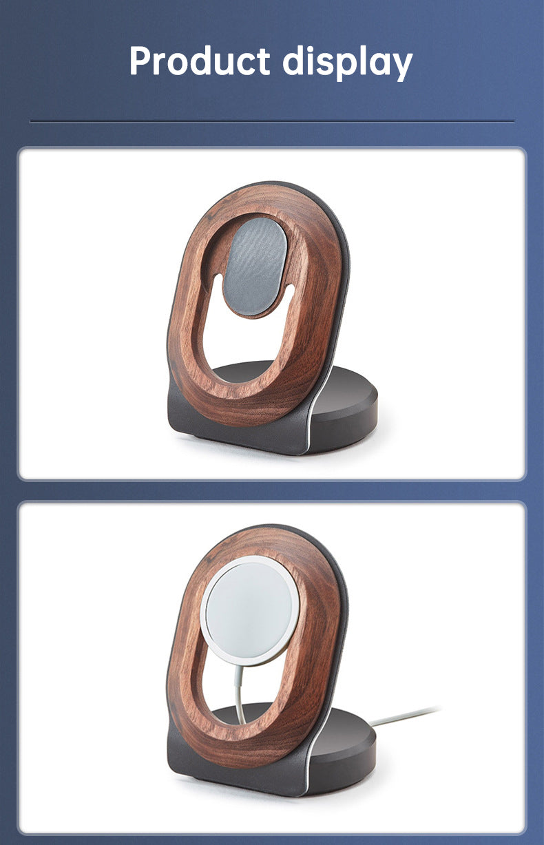 Walnut Wireless Magnetic Charger