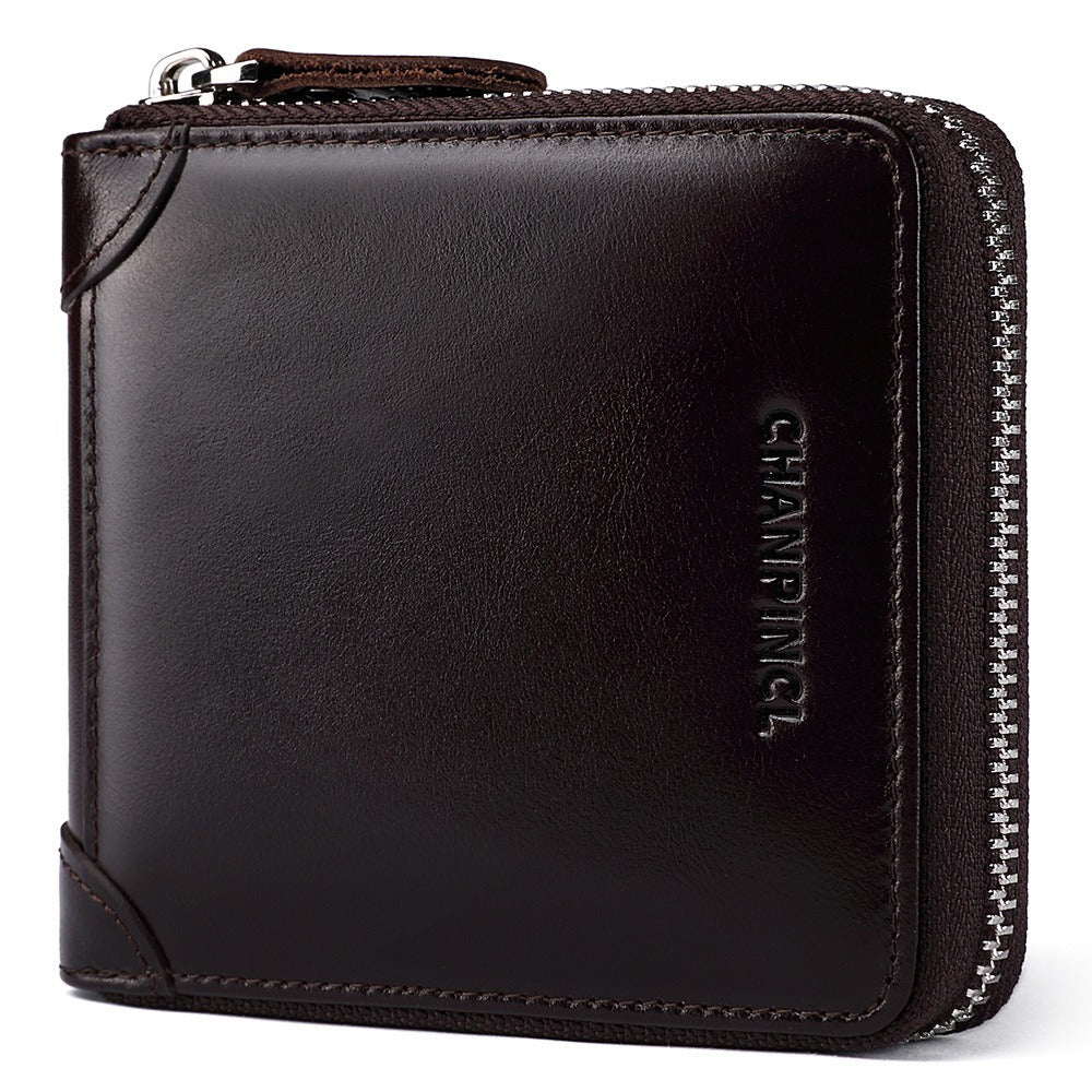 Leather Zipper Wallet