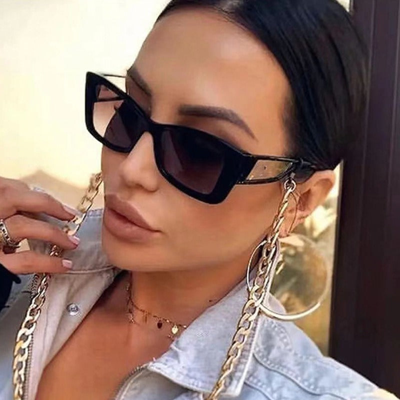 Small frame cat eye hollowed out sunglasses ins internet celebrity fashion street photo sunglasses Spicy girl personality retro sunglasses trend