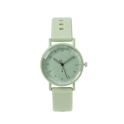 New College Style Silicone Watch Minimalist Macaron Small Fresh Digital Face Hollow Needle Student Watch