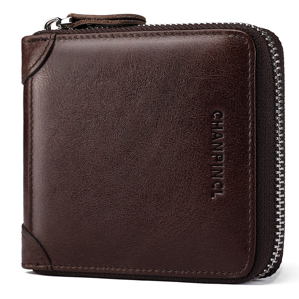 Leather Zipper Wallet