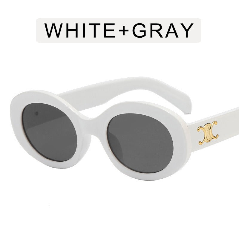 Retro Oval Frame Sunglasses New Macaron Small Frame Sunglasses Fashion Trend Sunglasses