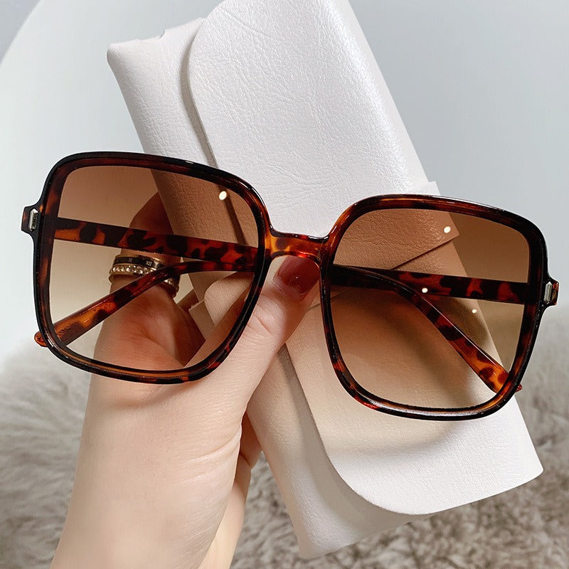 Rice nail square sunglasses Women's shades gradient trend UV protection