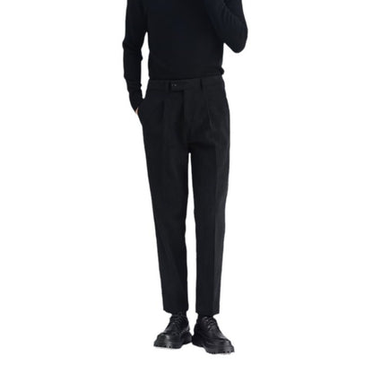 Spring and Autumn Season Boys' Suit Pants Straight Tube Loose Long Pants Men's Business High Street Casual Loose Pants