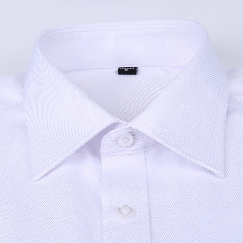 Men French Cuff Dress Shirt 2022 New White Long Sleeve Casual Buttons Shirt Male Brand Shirts Regular Fit Cufflinks Included 6XL
