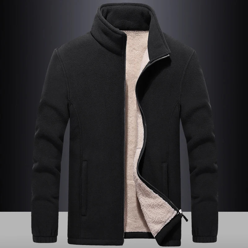 Men's windbreaker Thick Fleece Jackets outwear Sportswear 7XL 8XL 9XL Wool Liner Hoody Warm Hoodies Thermal Coat Sweatshirts Men