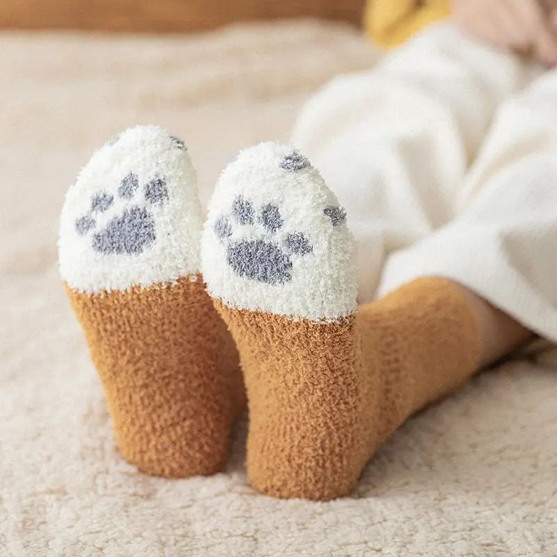 Kawaii Cat Claws Thermal Tube Socks